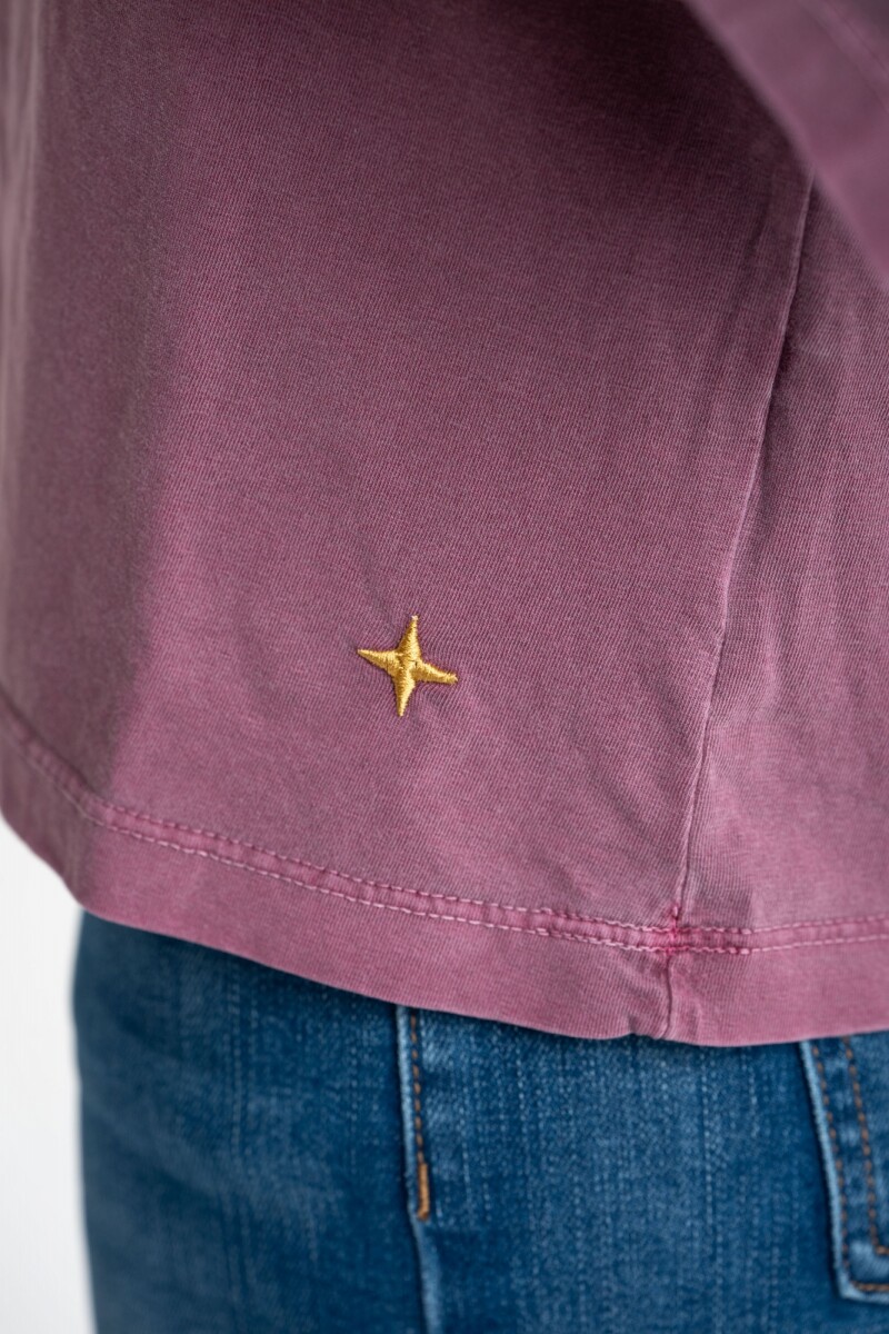 Remera Lavada Bordeaux