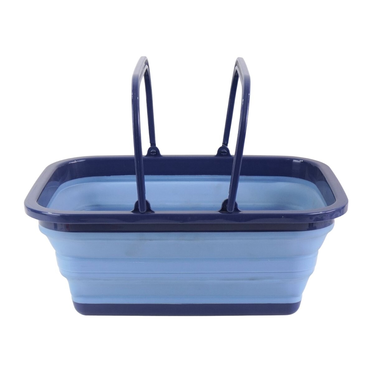 Cesto plegable de plastico y silicona con asas 
