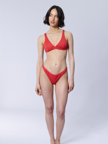 Top textura Rojo