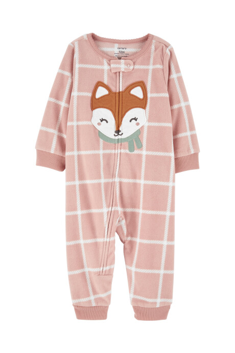 Pijama una pieza de micropolar estampa zorro Sin color