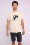 Remera estampada Beige