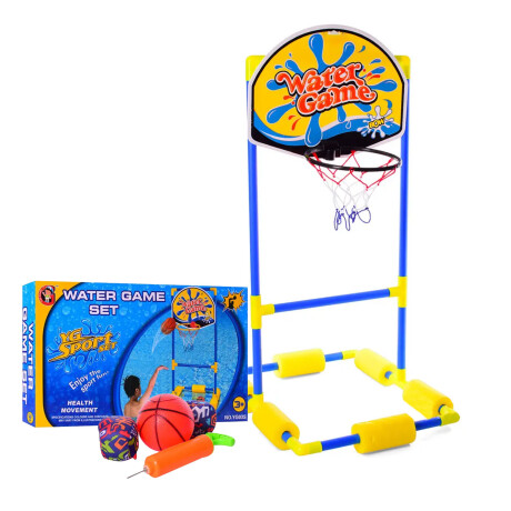 Juego de Básquet para Piscina Aro + Pelota Water Game Azul