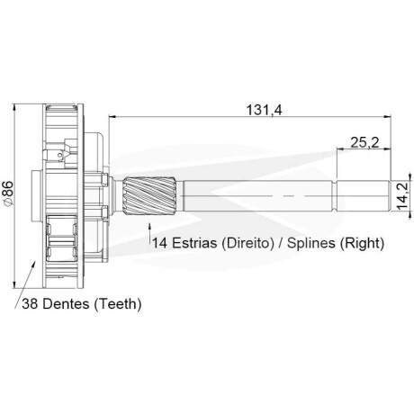 ALTERNADOR ARRANQUE VARIOS - REDUCTOR SIST.ISKRA CASE M.FERGUSON VALTRA 14E 38D UNIFAP ALTERNADOR ARRANQUE VARIOS - REDUCTOR SIST.ISKRA CASE M.FERGUSON VALTRA 14E 38D UNIFAP