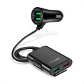 Cargador para Auto 4 Puertos USB A 36W QC 3.0 de 8 AMP Para Asientos Traseros Cargador para Auto 4 Puertos USB A 36W QC 3.0 de 8 AMP Para Asientos Traseros