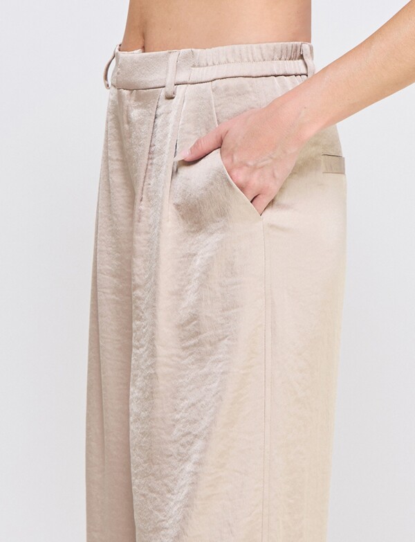 Pantalon Satinado BEIGE