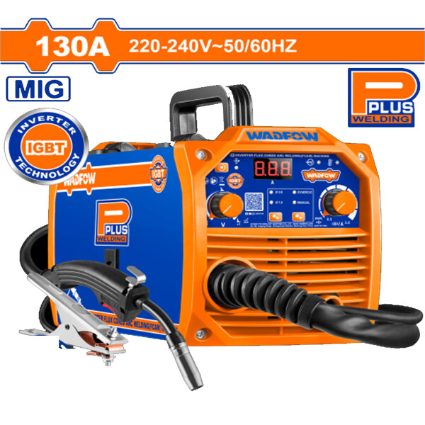 SOLDADORA INVERTER 130A MIG NO GAS 220-240V WADFOW WWFC1301 SOLDADORA INVERTER 130A MIG NO GAS 220-240V WADFOW WWFC1301