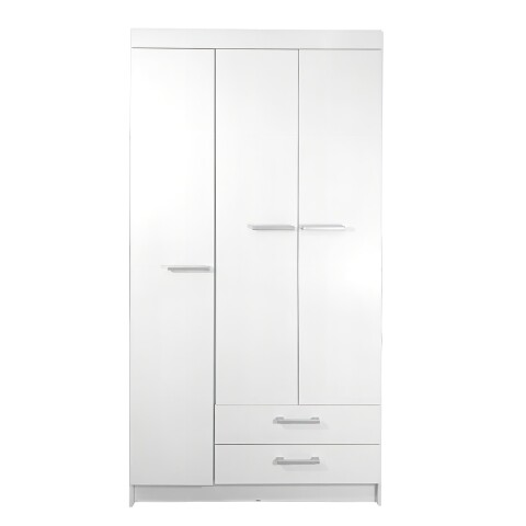 Ropero 3 Puertas 2 Cajones 7 Estantes Color Blanco Ropero 3 Puertas 2 Cajones 7 Estantes Color Blanco