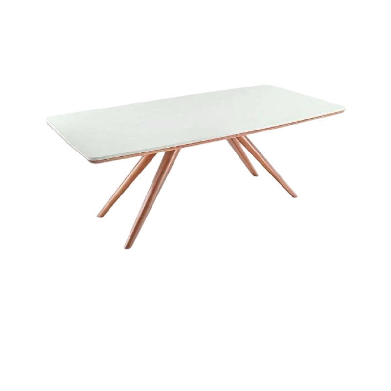 MESA COMEDOR RECTANGULAR KAMEL - BASE MADERA CLARA - TAPA LACA OFF WHITE MESA COMEDOR RECTANGULAR KAMEL - BASE MADERA CLARA - TAPA LACA OFF WHITE