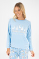 Pijama polar gansos Celeste