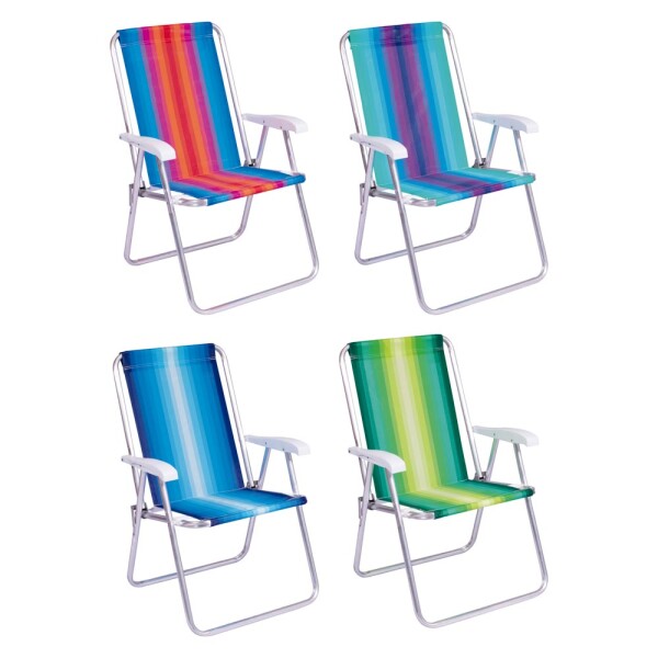SILLA ALTA CONFORTO ALUMINIO SURTIDO MULTICOLOR