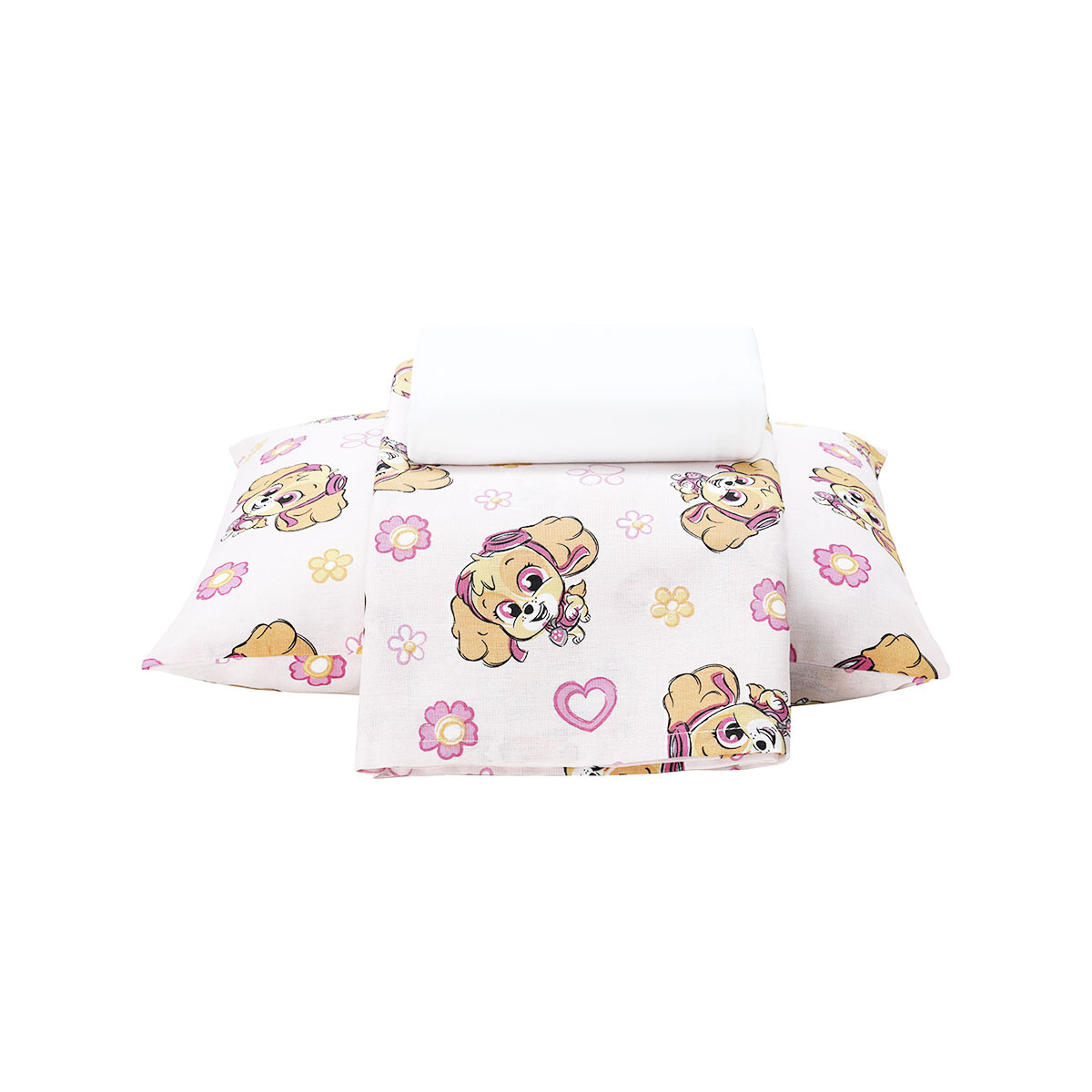 Juego Sábanas para Cuna Dohler 100% Algodón Paw Patrol - ROSA 