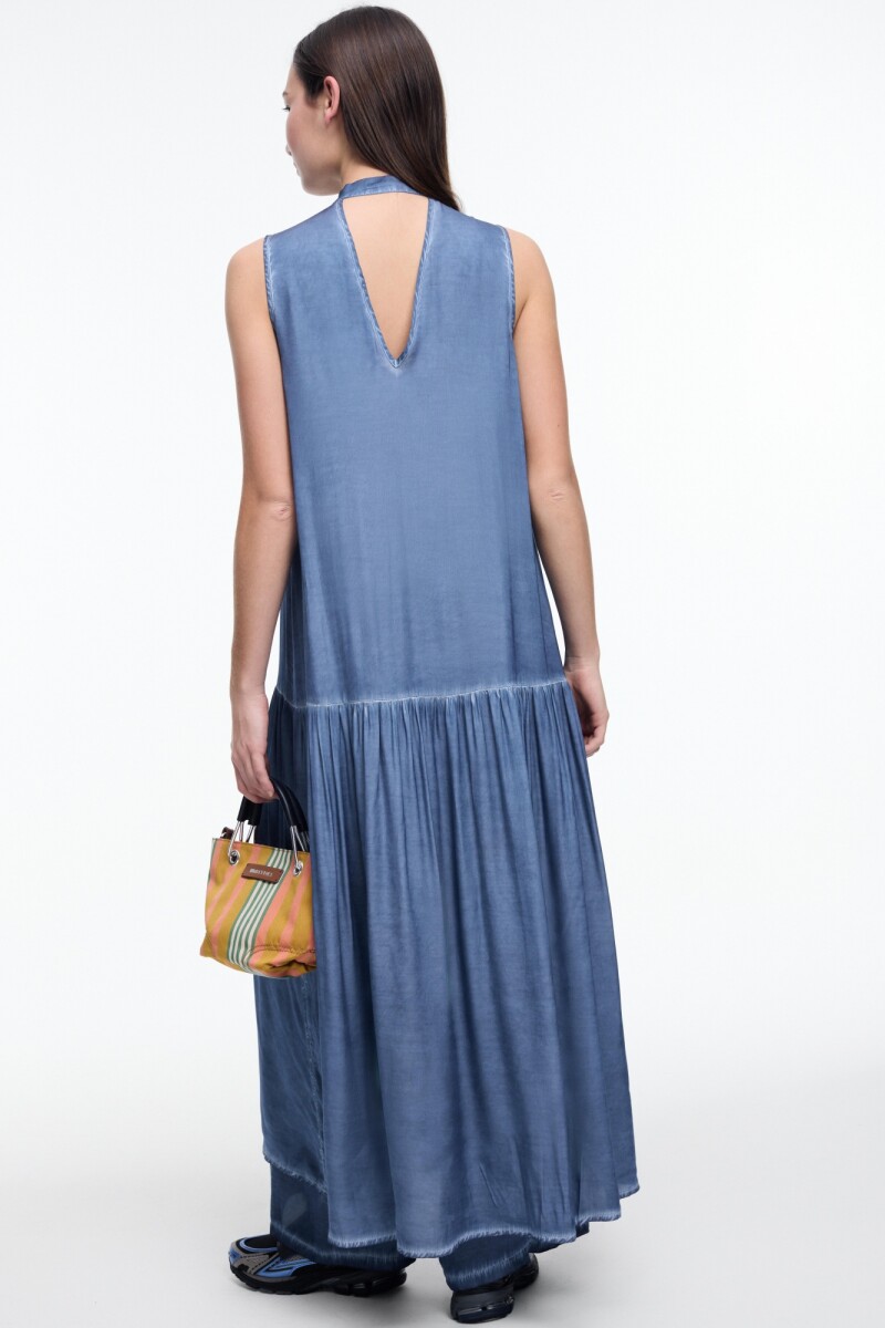 VESTIDO HALTER Azul