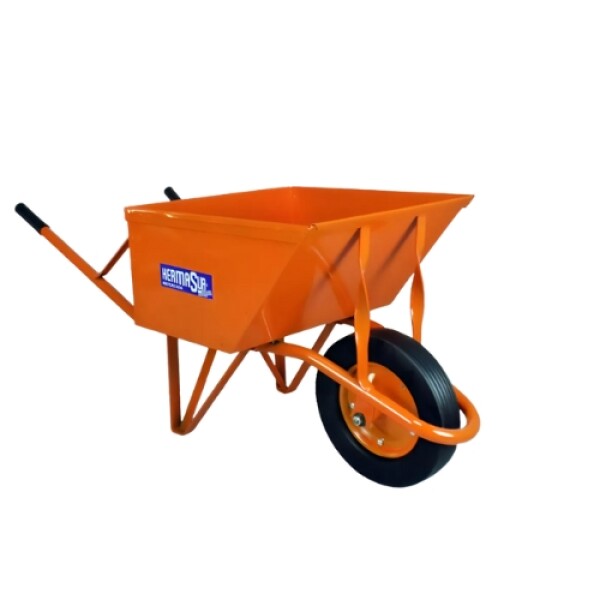 Carretilla Súper Reforzada 80LTs Hermasur® Rueda de goma maciza ancha. Carretilla Súper Reforzada 80LTs Hermasur® Rueda de goma maciza ancha.