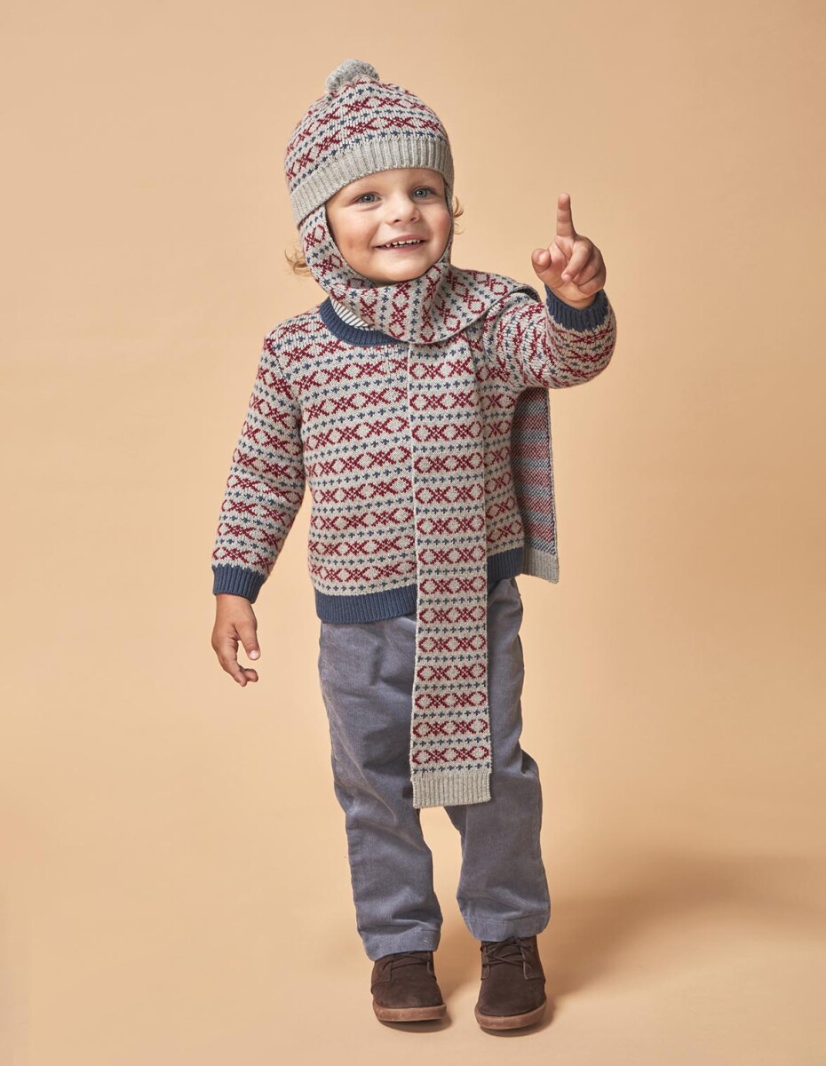 Gorro Bufanda - Gris Medio 