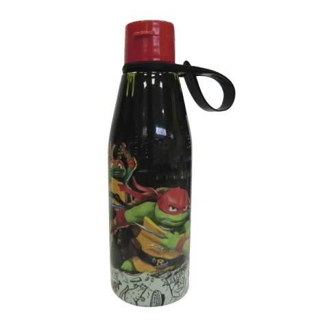Botella Plástica 530ml Tortugas Ninjas con Agarre U