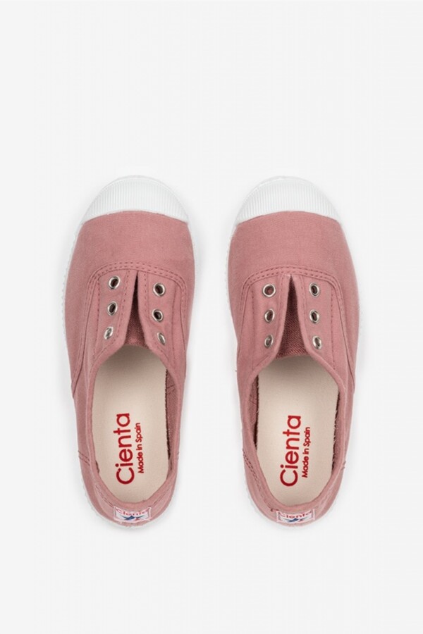 Zapatilla inglesa puntera tintado uniforme Rosa