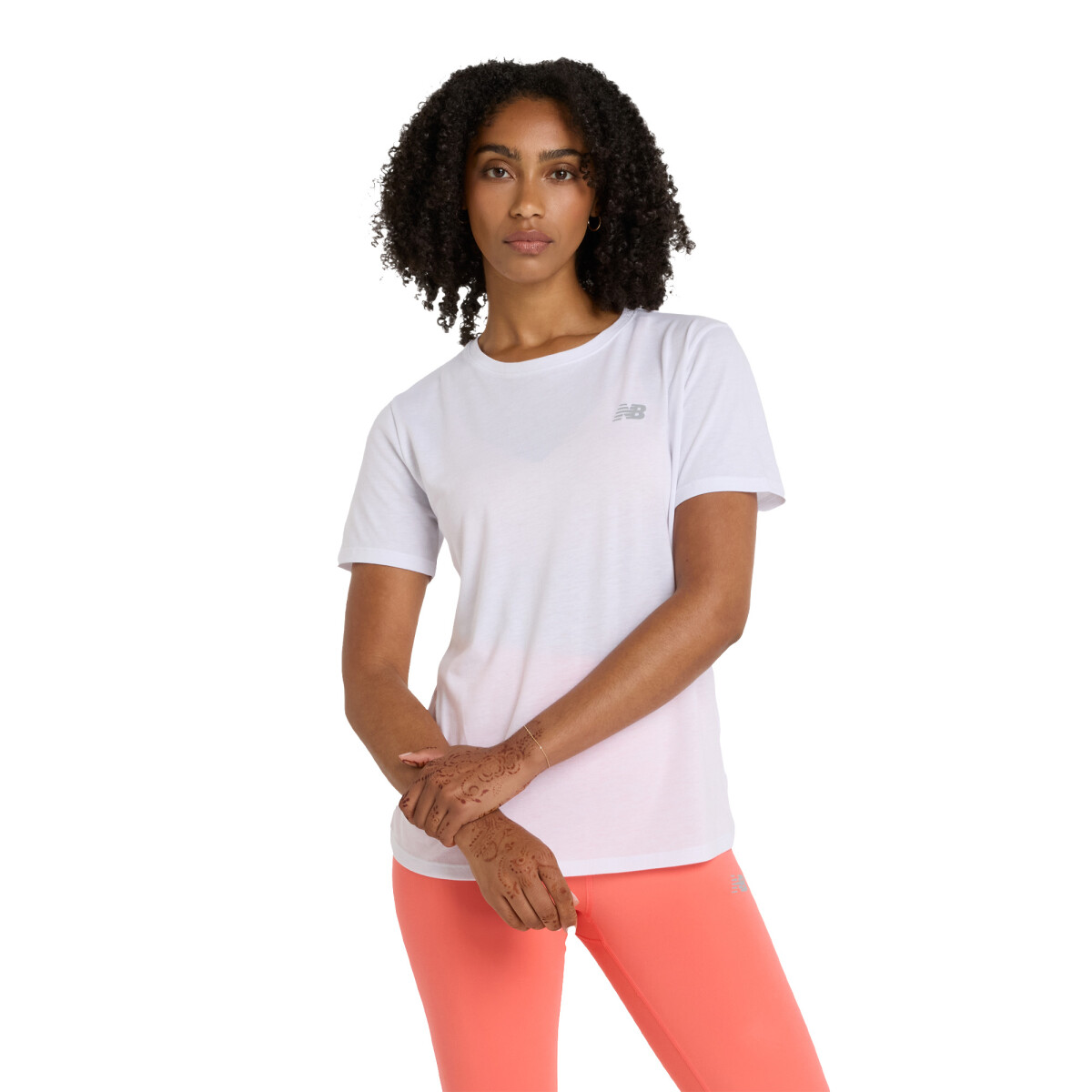 Remera New Balance de Mujer - WT41190WT - Blanco 