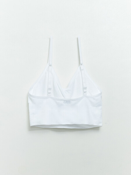 Top ancho microfibra Blanco