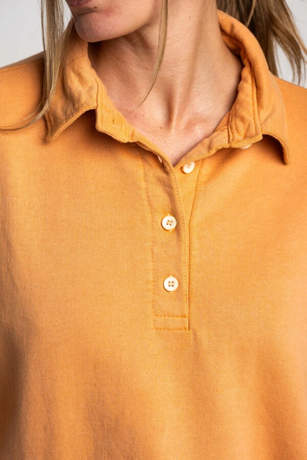 Sweater Cuello Polo Naranja