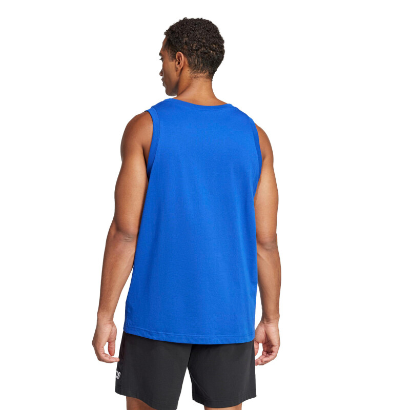 Musculosa de Hombre Adidas Essentials Tank Azul - Negro