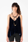 TOP VELVET Azul