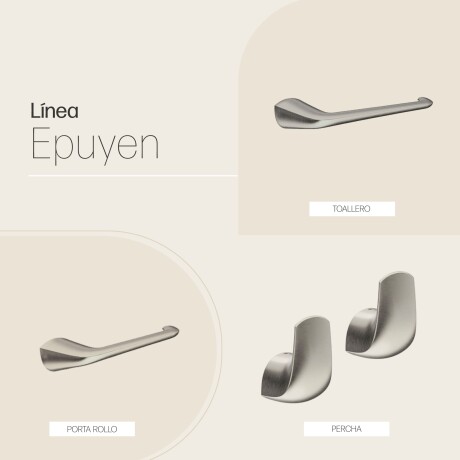 SET DE ACCESORIOS FV LINEA EPUYEN BRUSHED NICKEL GRIS-BRUSHED NICKEL
