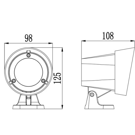 Aplique led proyector IP65 12W CHIARO Aplique led proyector IP65 12W CHIARO