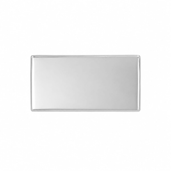Gemelo rectangular - Plata 925 - Sin piedra - GEMELO05 sinpiedra