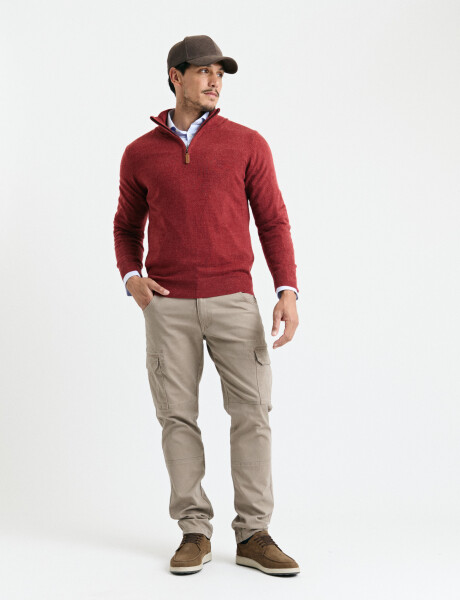 470415 REMERA HARRINGTON LABEL Naraja Melange