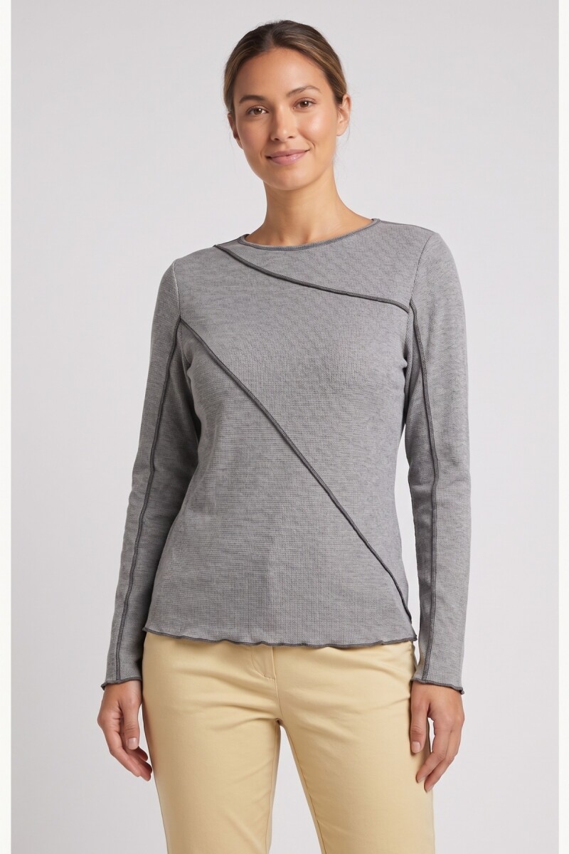 REMERA M/L GRIS