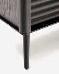 Aparador Lenon 3 puertas y 3 cajones madera maciza y chapa roble negro 200x86cm FSC Mix Crédito
