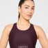 Top No-Bounce High Impact Sports Bra Mujer Oxblood/Classic White