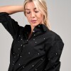 Camisa de dama lisa m/l slowly Black C/br