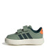 Championes de Niños Adidas Breaknet 3.0 Infantil Velcros Verde - Anaranjado