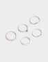 Sets Anillos Strass Anillos Sets De Metal - Plateado