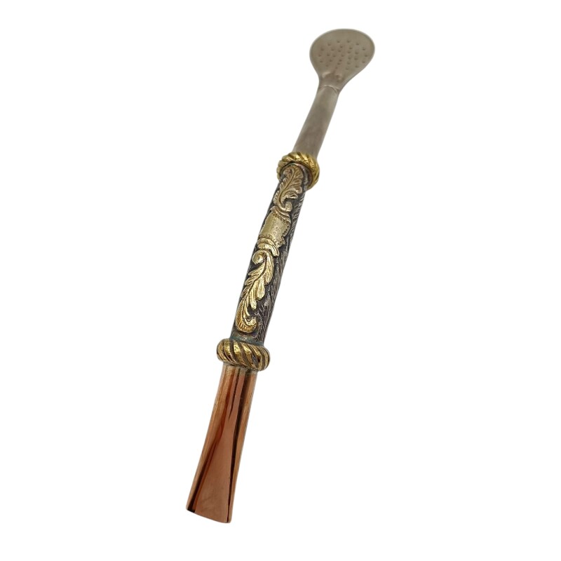 BOMBILLA CRIOLLA PLATA Y ORO 34 plateadouniforme