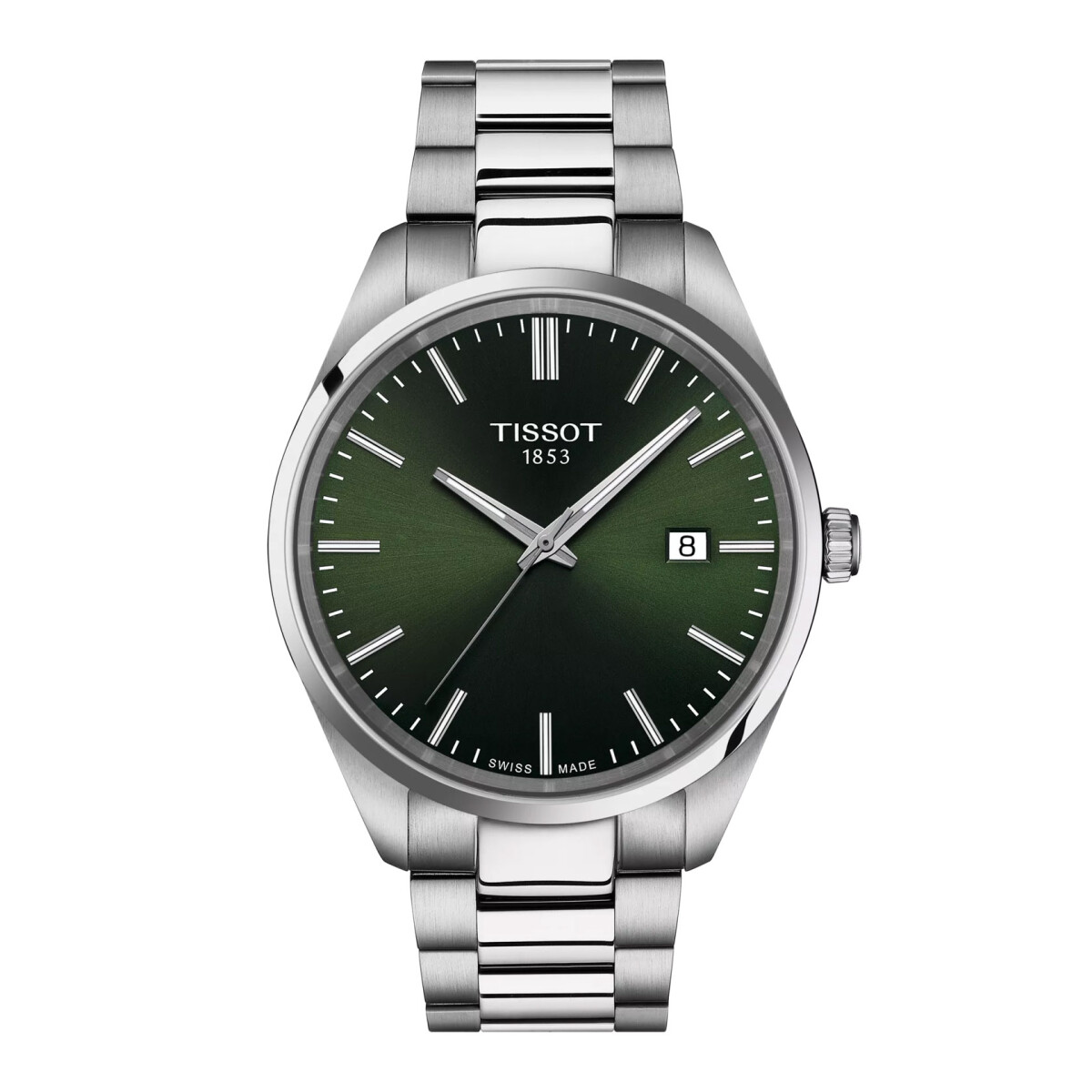 Reloj Tissot PR 100 40MM de acero con esfera verde 