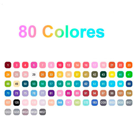 Set X80 Marcadores Doble Punta Surtidos Estuche Arte Var004007