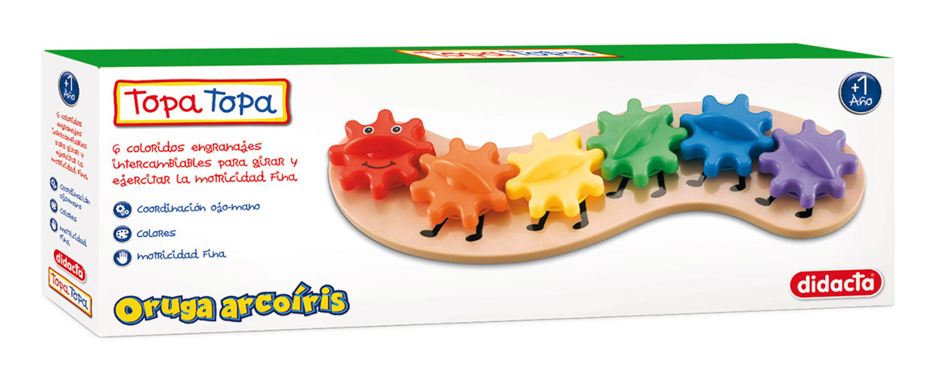Juego Didáctico Topa Topa Oruga Arcoiris 