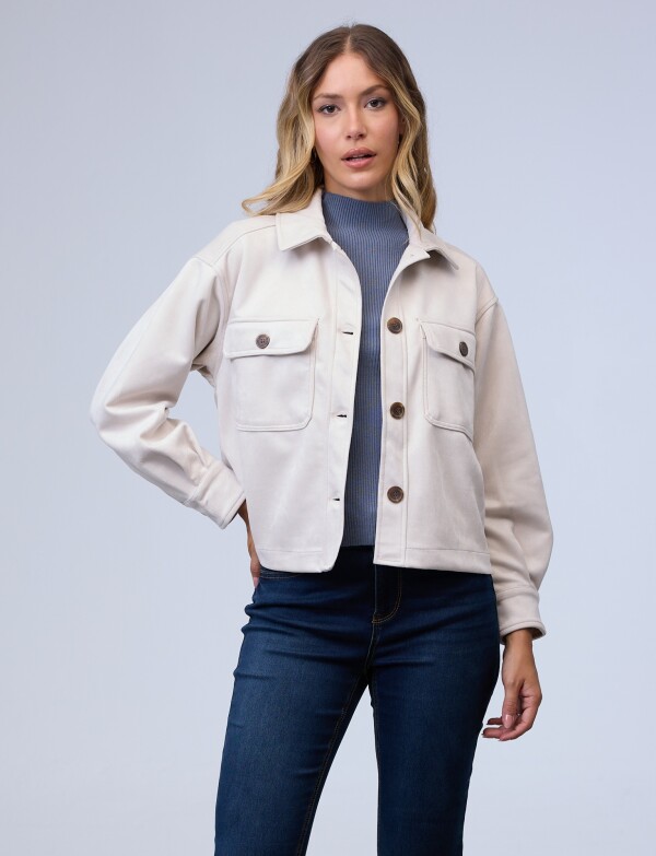 Chaqueta Suede BEIGE CLARO