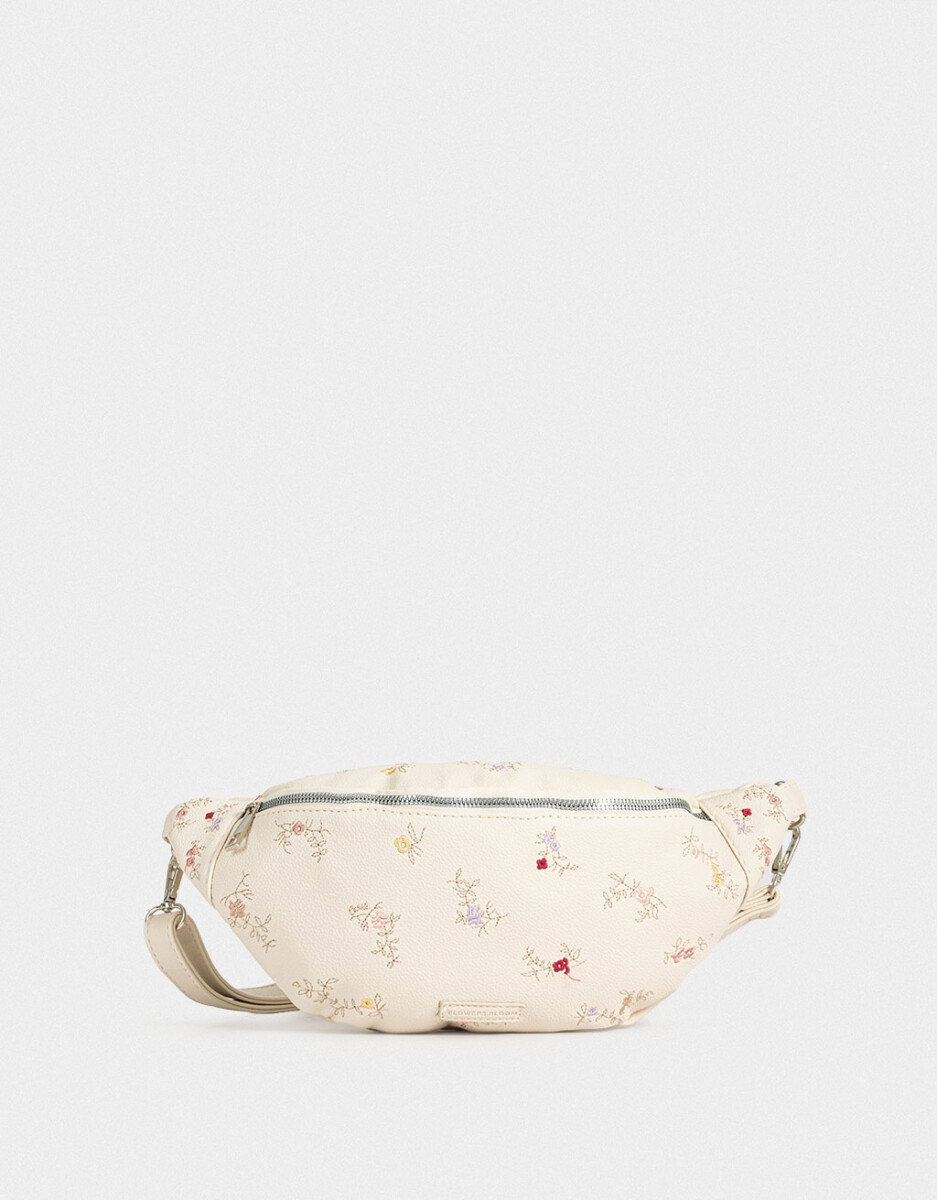 Riñonera De Cuerina Flores 