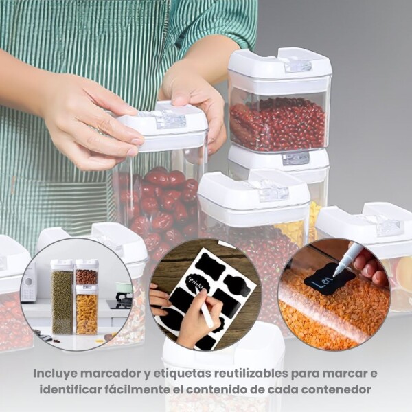 Juego X 14 Recipientes Contenedor Hermeticos Frascos Set Cocina Alacena Tarros Condimentos Imback Juego X 14 Recipientes Contenedor Hermeticos Frascos Set Cocina Alacena Tarros Condimentos Imback