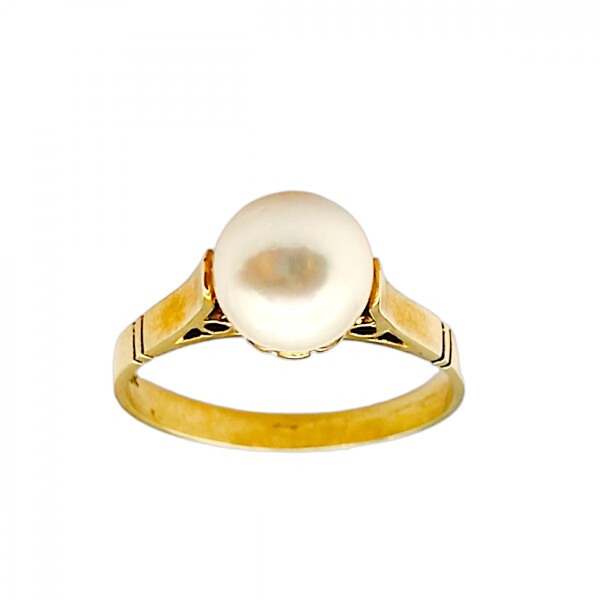 Anillo Solitario-Oro bajo-Perla-AN8163 conperla