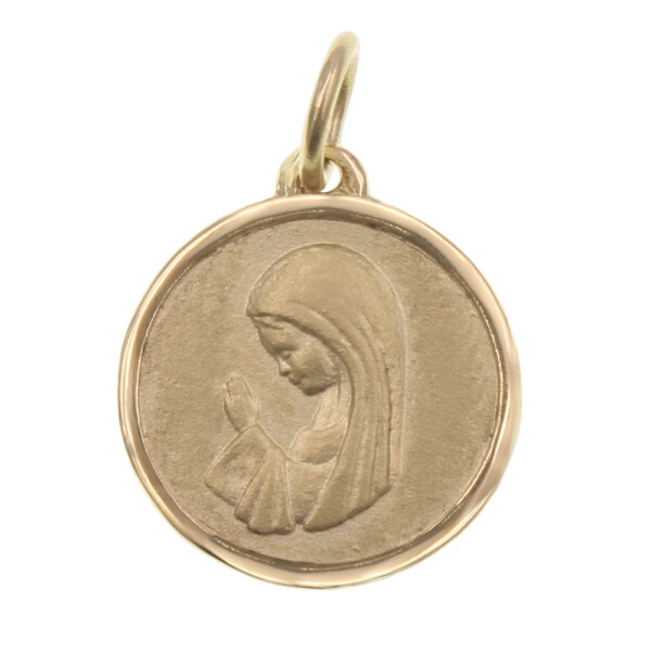 Medalla religiosa de oro amarillo 18k - Virgen Niña Medalla religiosa de oro amarillo 18k - Virgen Niña
