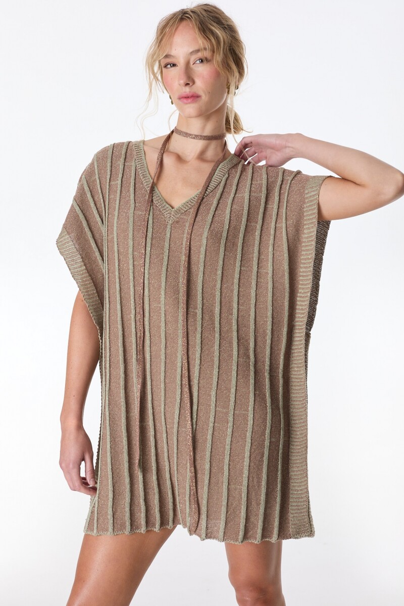 Vestido Destello - Marron/Verde 