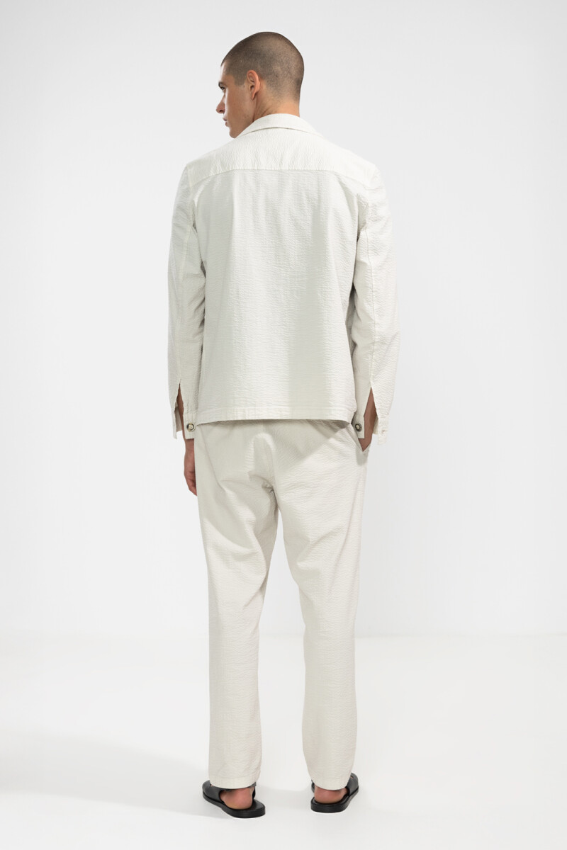 SEERSUCKER JACKET Oyster