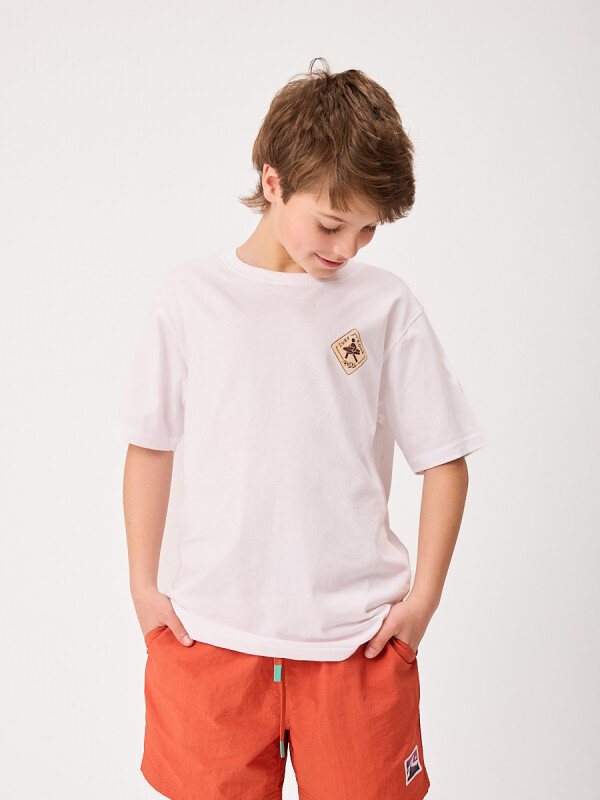 T-SHIRT PRINTO TEEN RUSTY Blanco