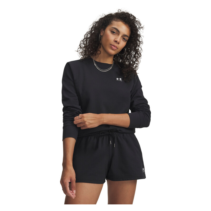 Buzo UA Sport Terry Crew Mujer 6011016-001 Negro