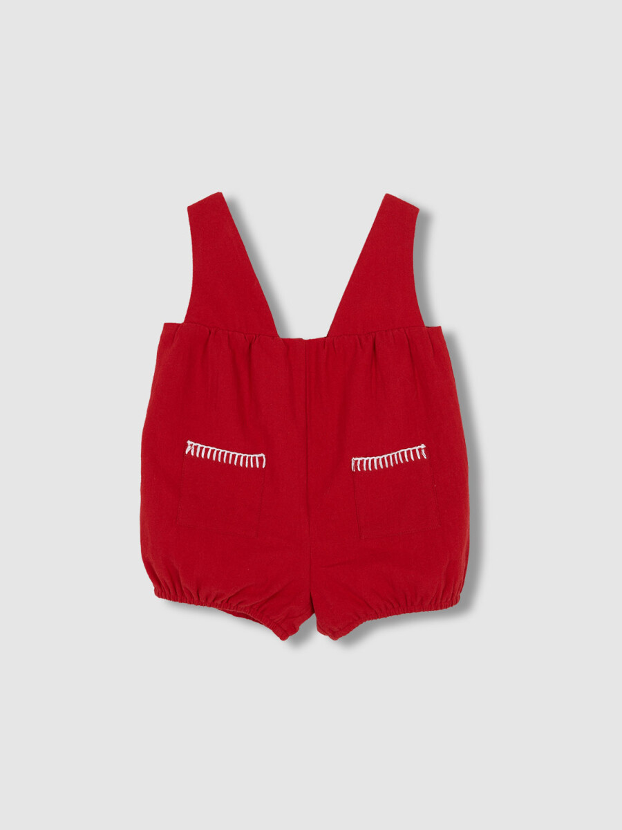 Peto Bombacho Con Bolsillos Rojo Oscuro