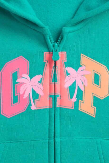 Canguro Con Cierre Logo Gap Toddler Niña Green Mirage